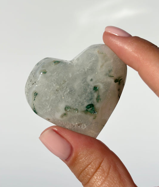 Moss Agate Heart