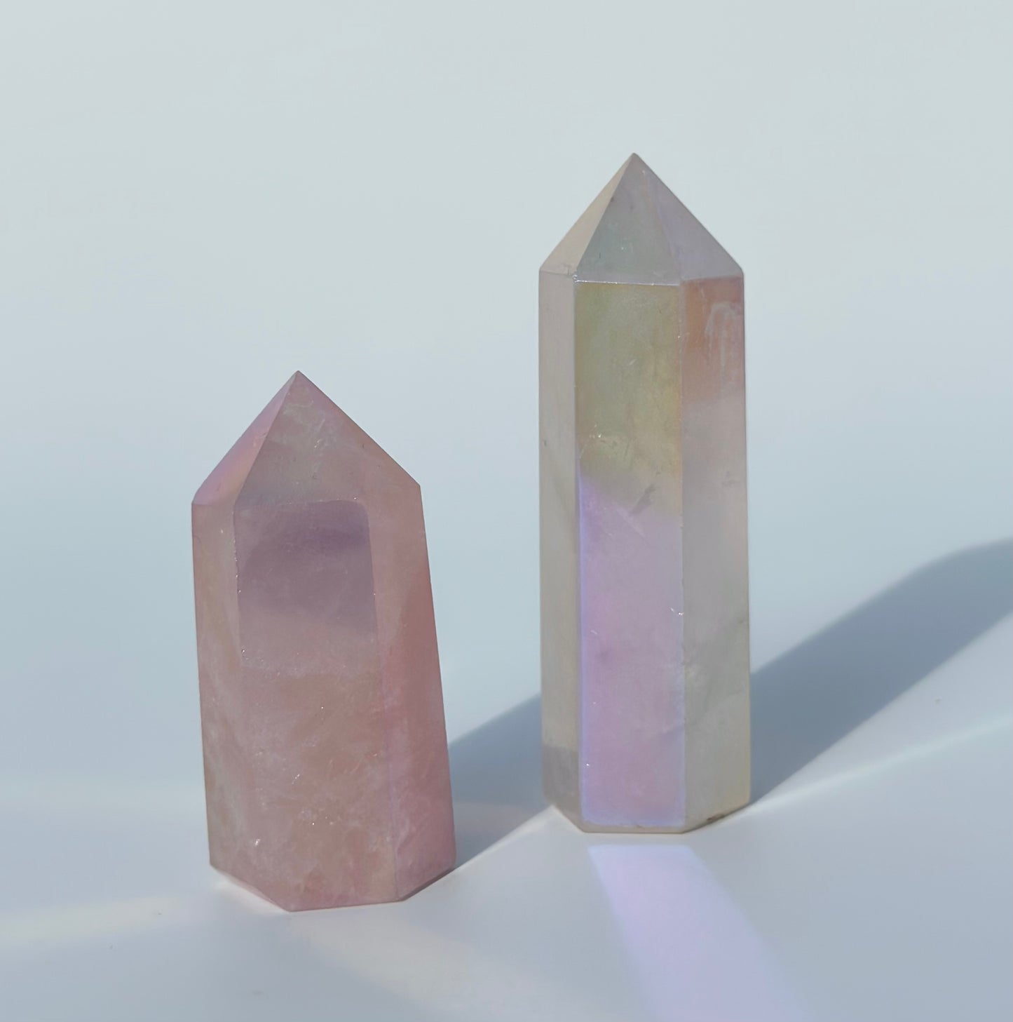 Aura Rose Quartz Point