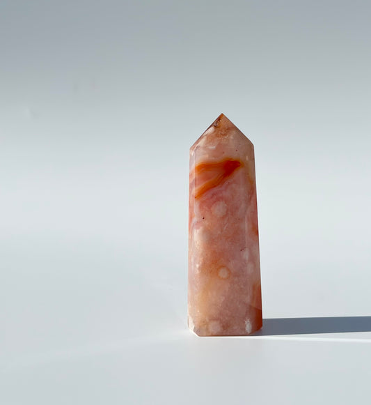 Baby Carnelian Flower Agate Point