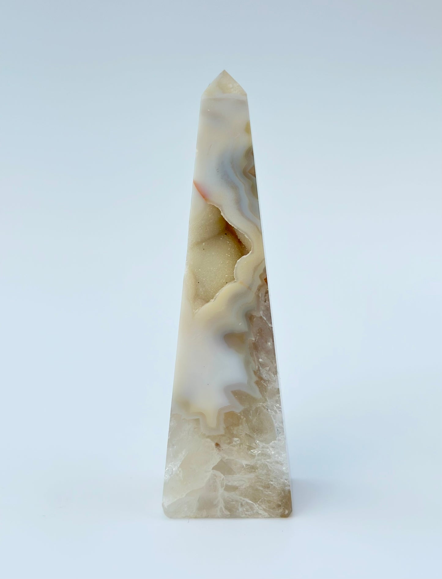 Golden Druzy Agate Obelisk