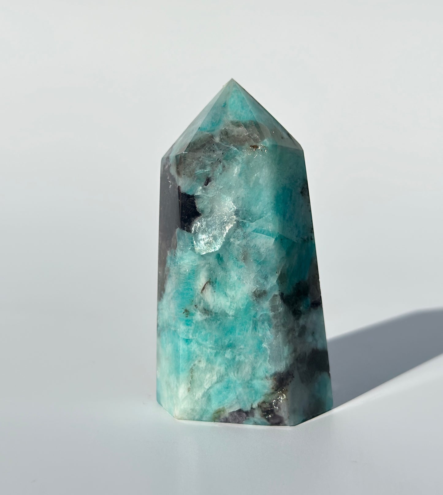 Smoky Amazonite Point