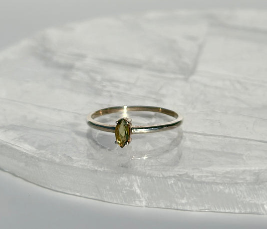 Moldavite Ring - Size O