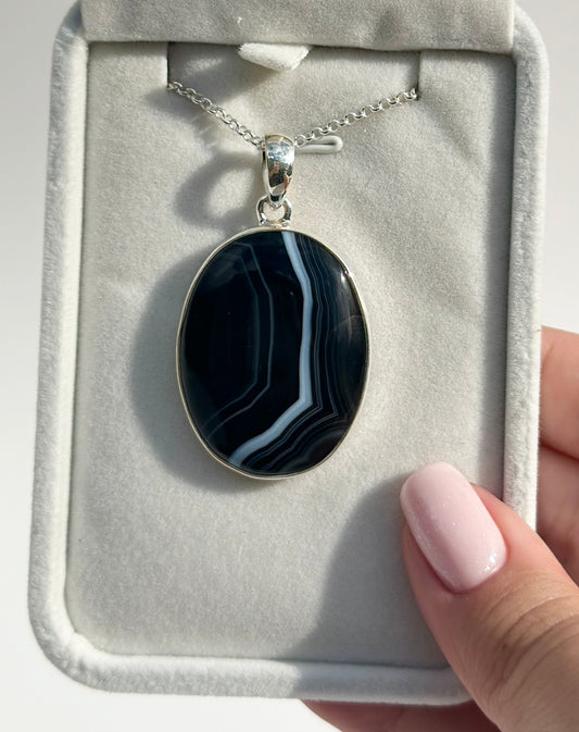 Black Agate Pendant