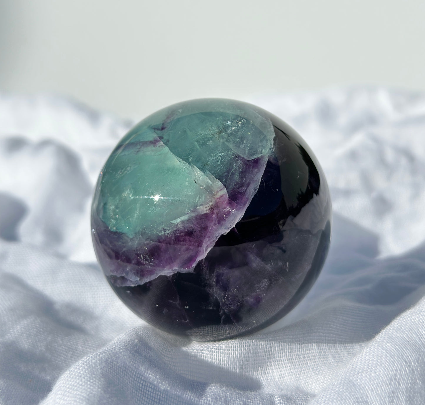 Watermelon Fluorite Sphere