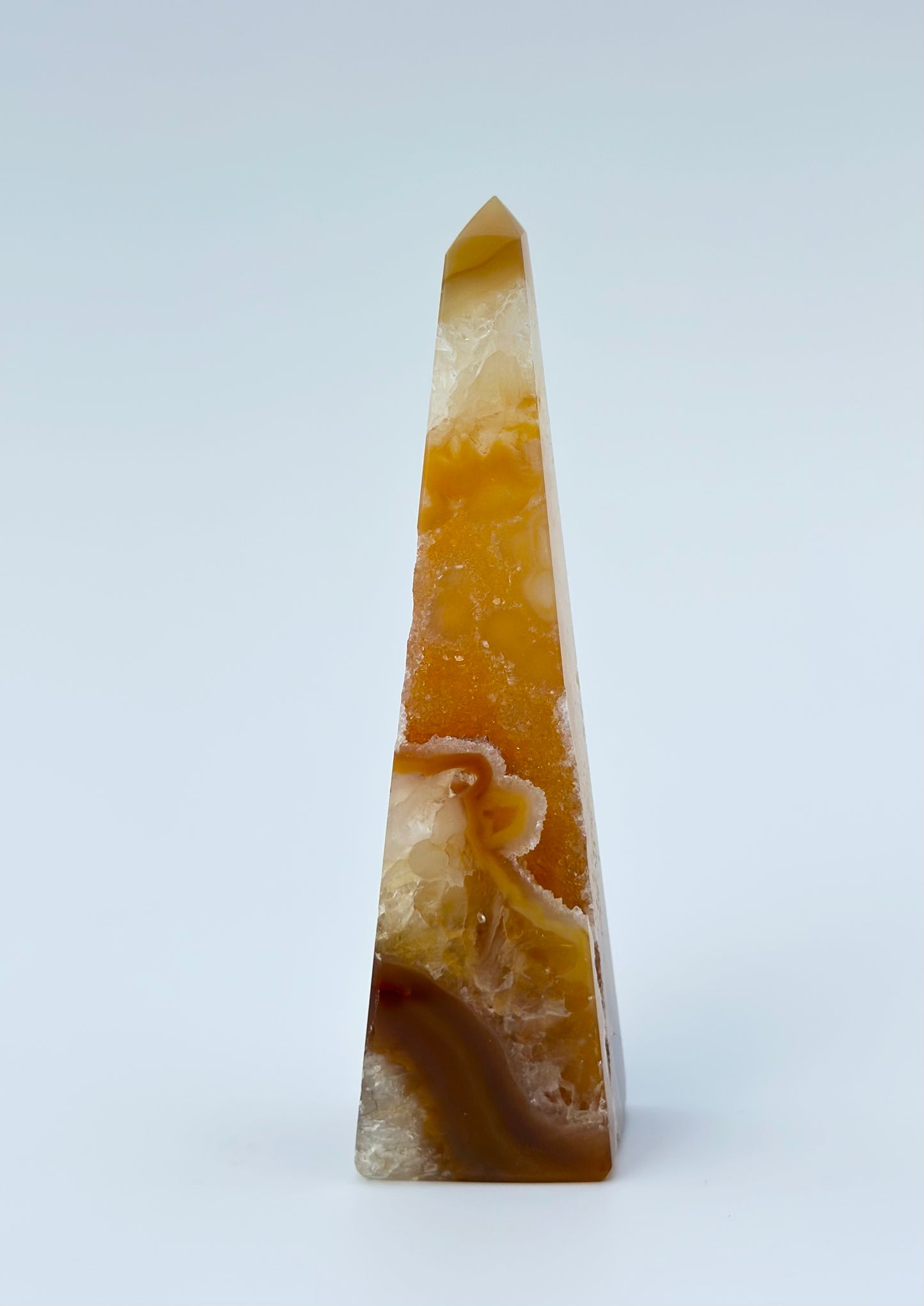 Golden Druzy Agate Obelisk