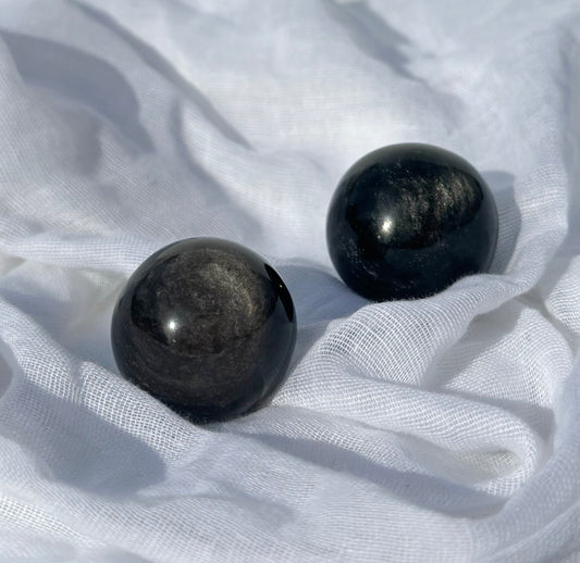 Silver Sheen Obsidian Small Sphere