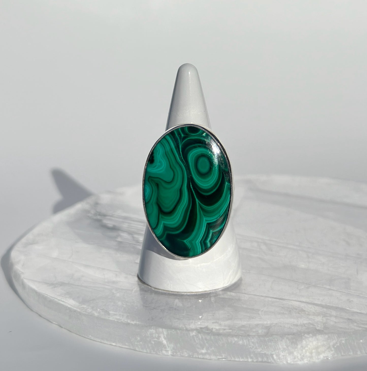 Botryoidal Malachite Ring - Adjustable