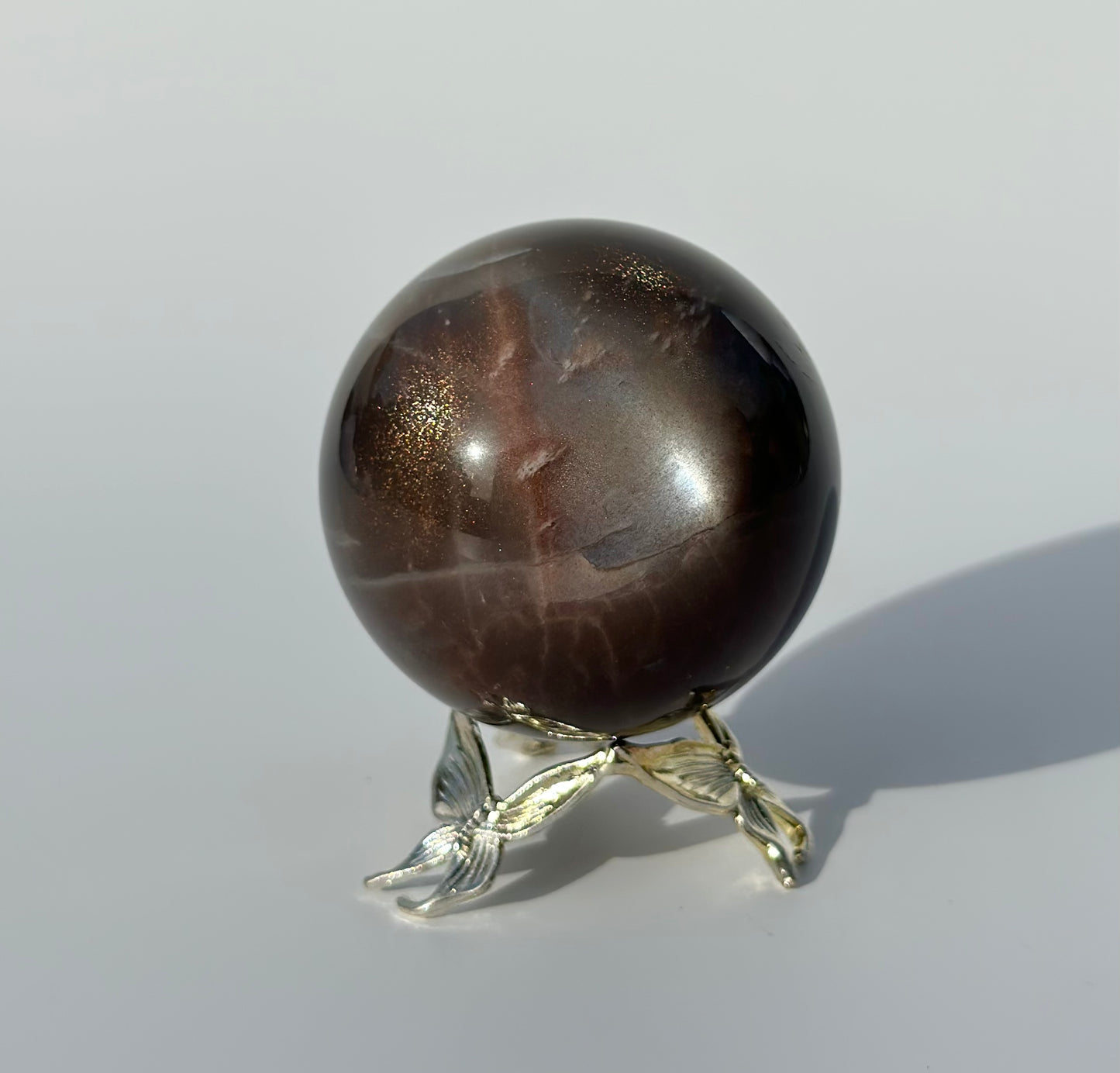 Black Sunstone Moonstone Sphere