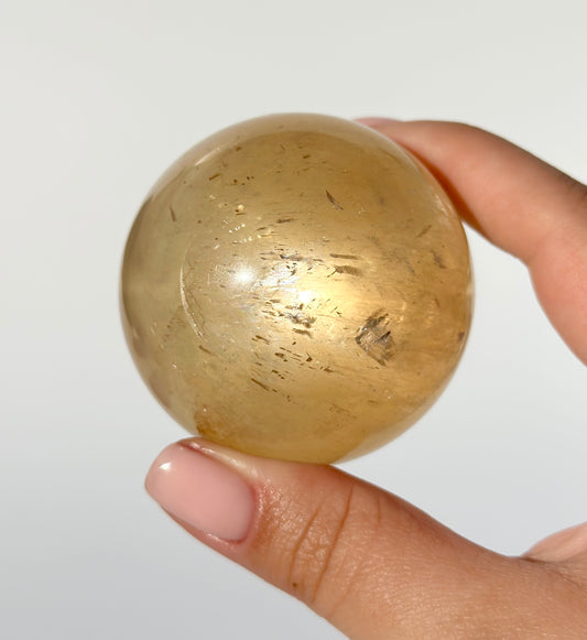 Honey Calcite Sphere