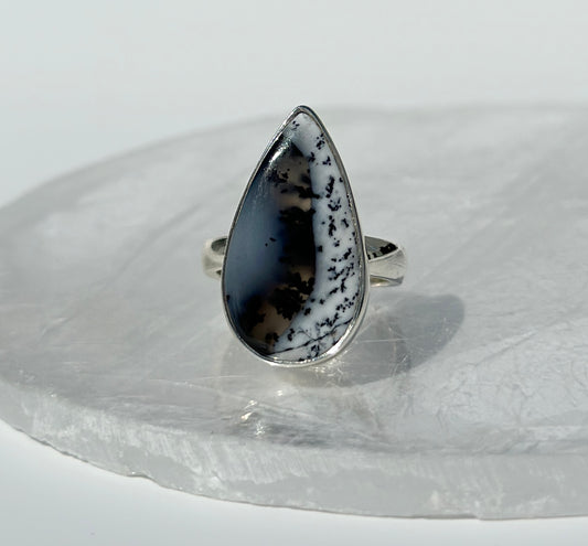 Dendritic Opal Ring - Adjustable