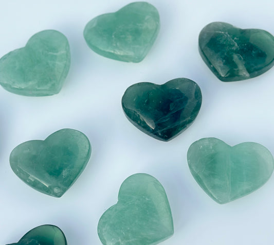 Green Fluorite Heart