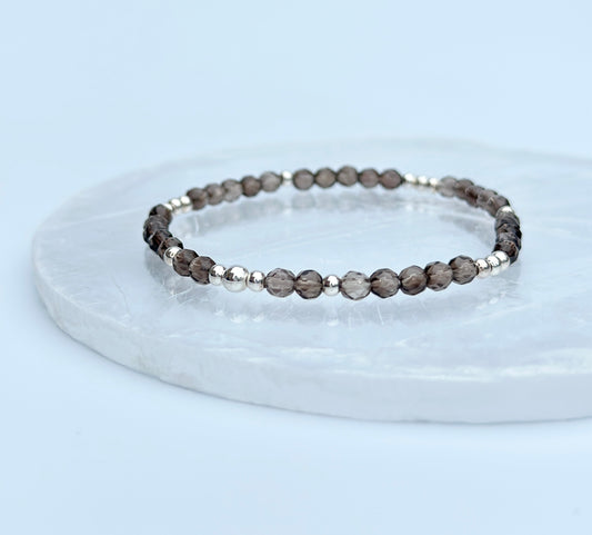 Faceted Smoky Quartz Bracelet