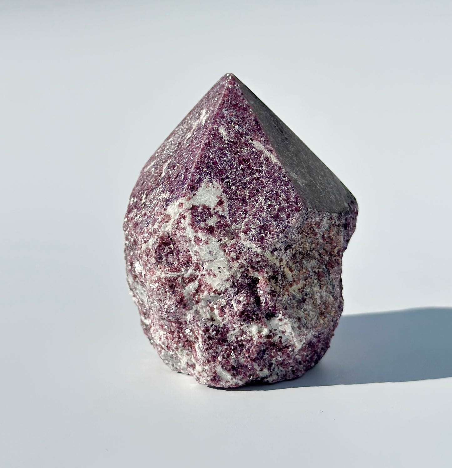 Mica Lepidolite Half Polished Point