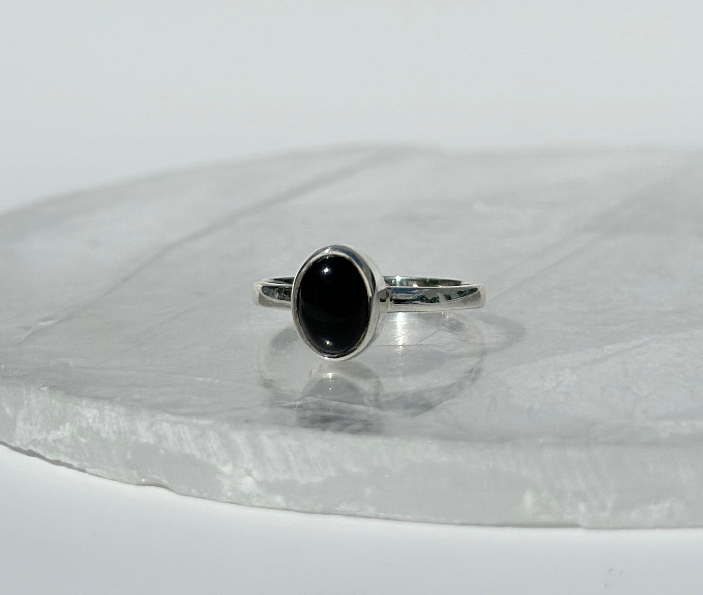 Black Onyx Oval Ring - Various Sizes