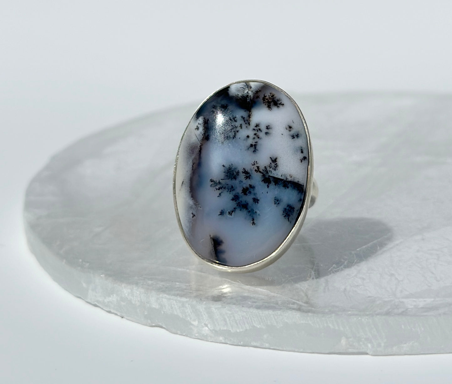 Dendritic Opal Ring - Adjustable