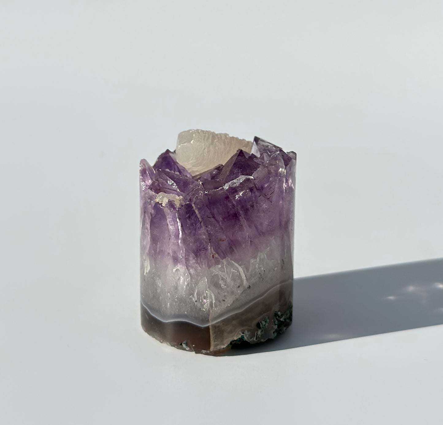 Amethyst Core with Calcite