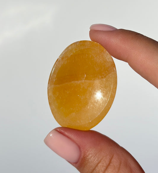 Orange Calcite Worry Stone