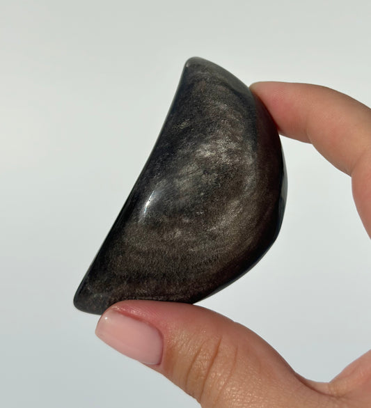 Silver Sheen Obsidian Moon