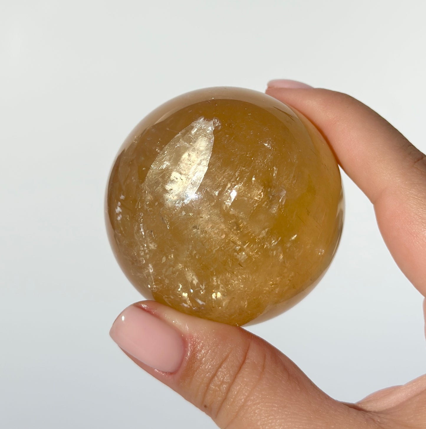 Honey Calcite Sphere