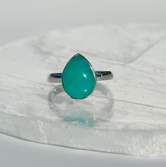 Flashy Amazonite Ring - Size M