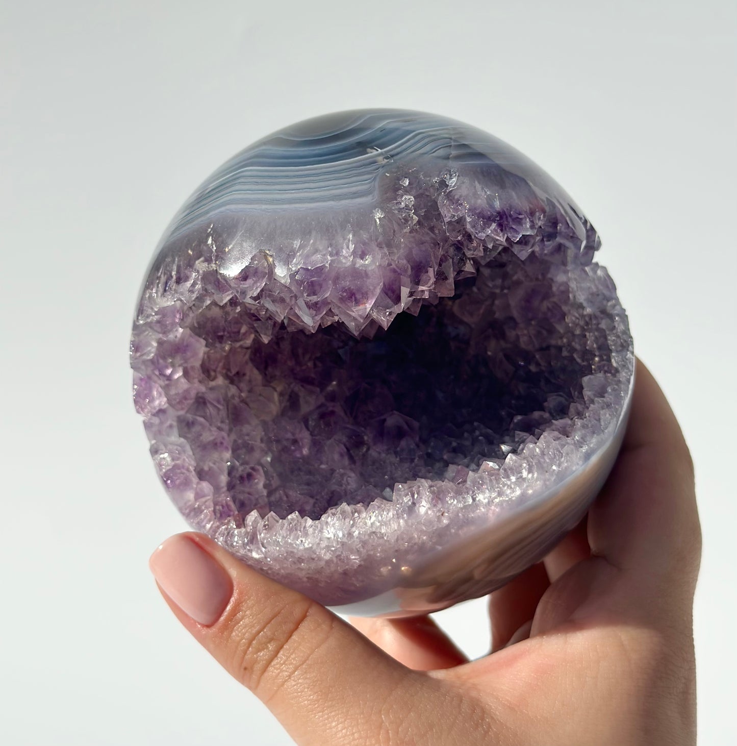 Druzy Amethyst Agate Sphere