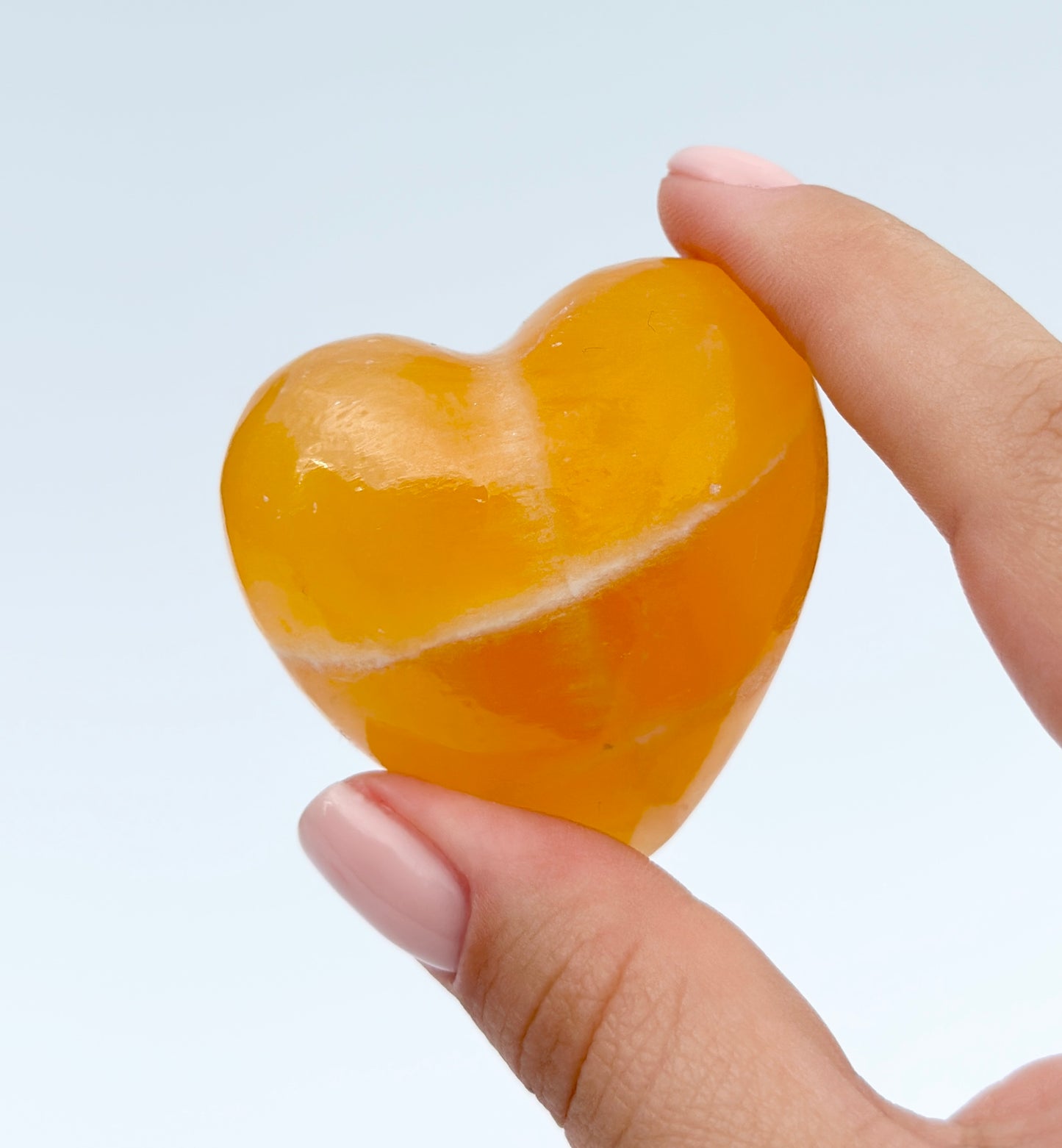 Orange Calcite Heart