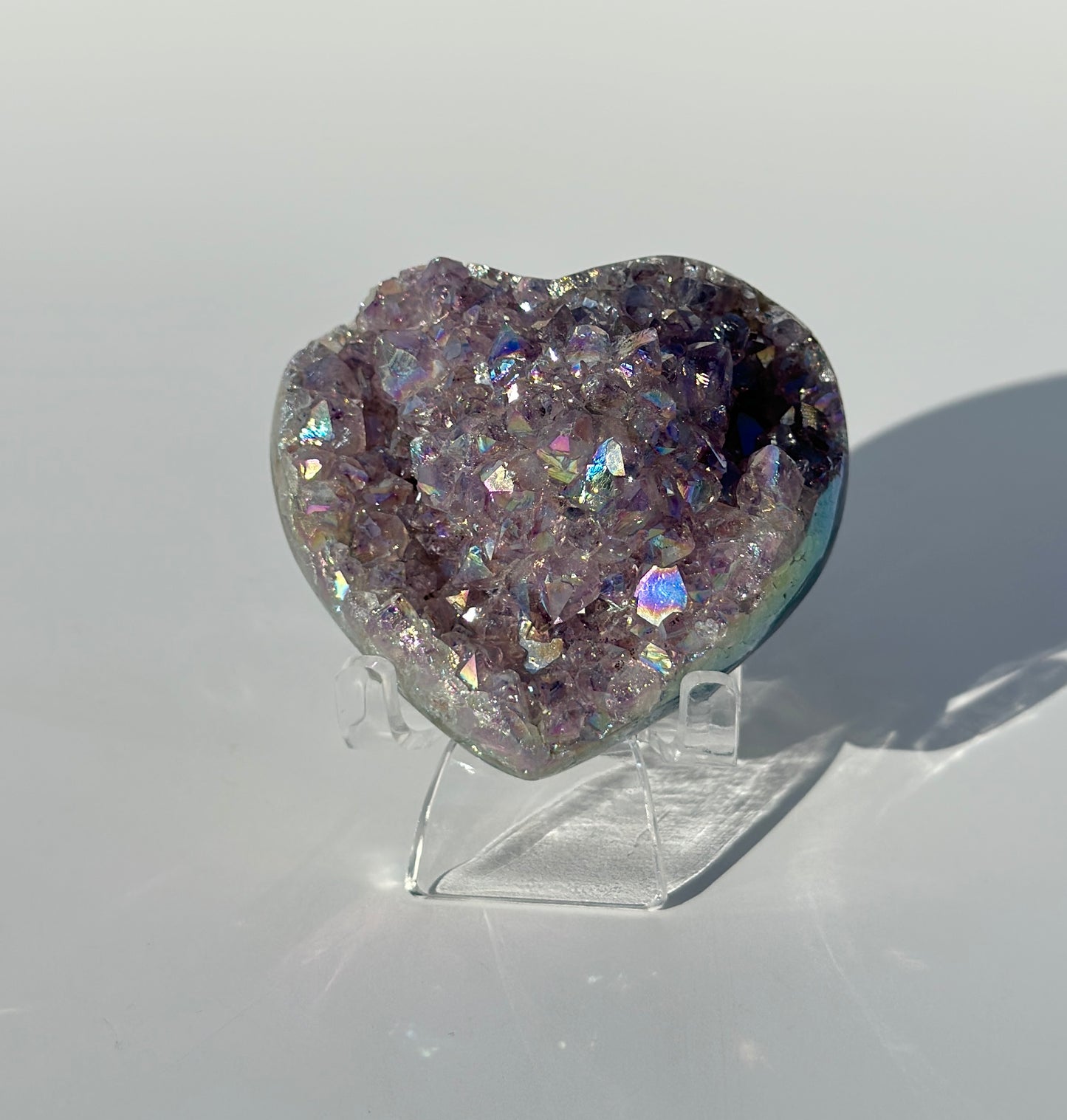 Druzy Aura Amethyst Heart