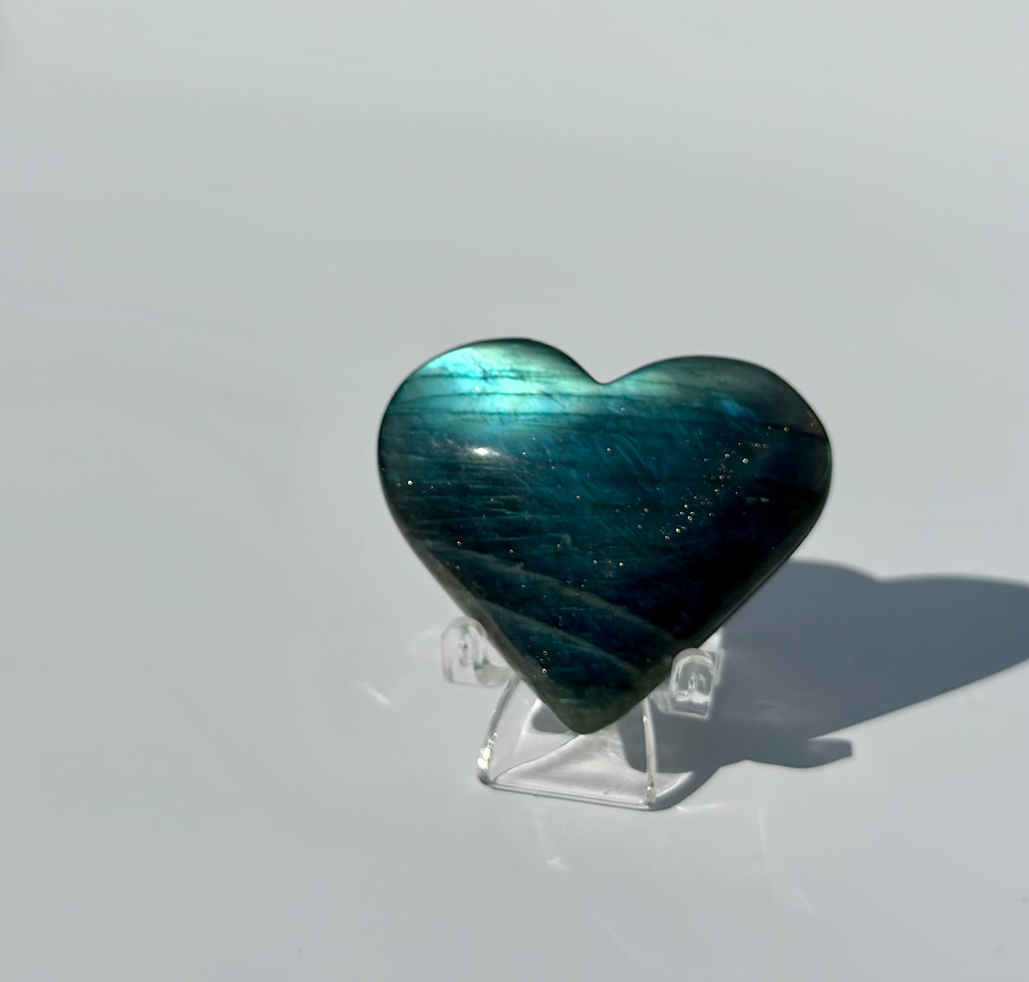 Blue Flash Labradorite Heart