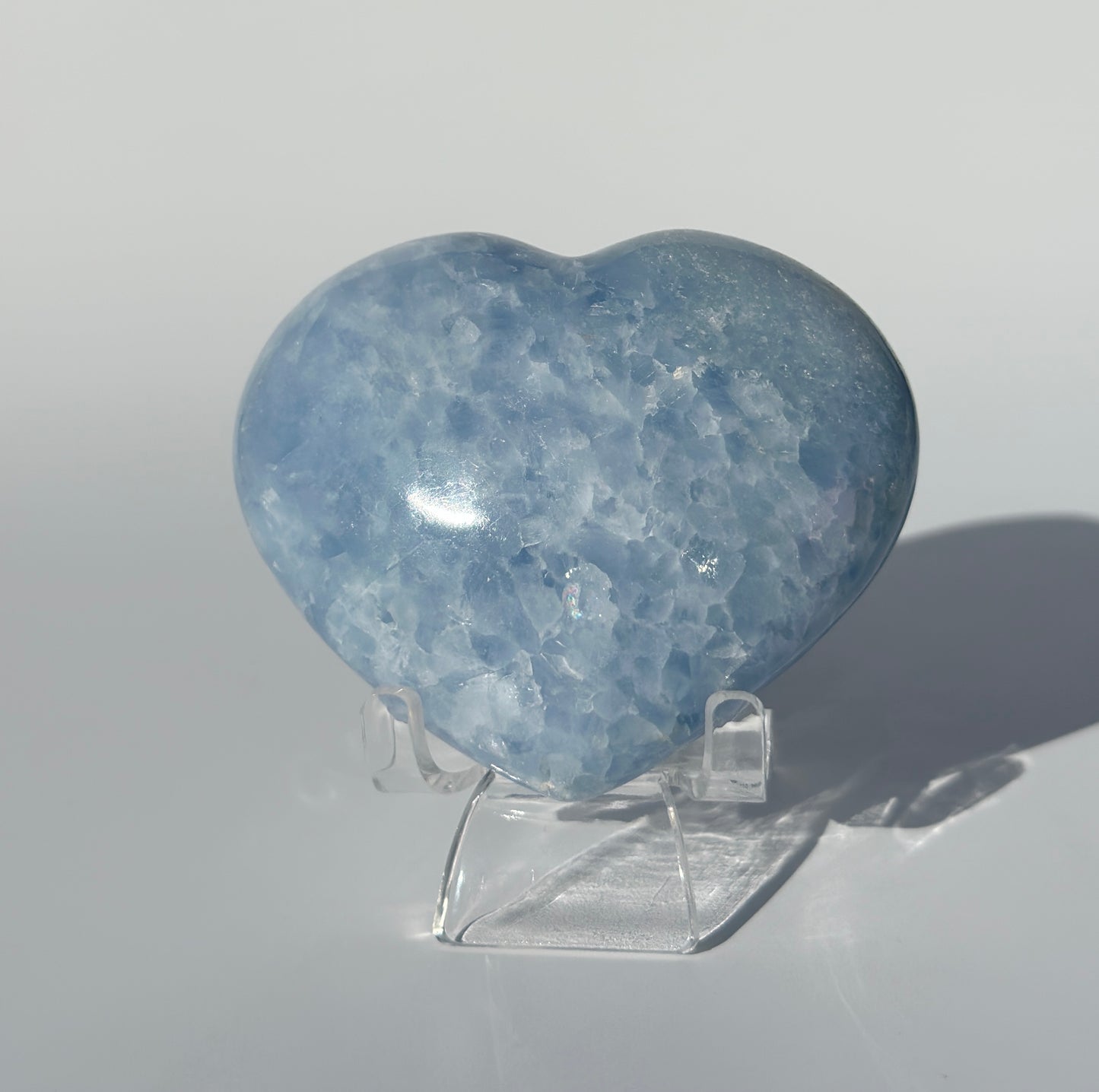 Blue Calcite Heart