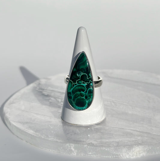 Botryoidal Malachite Ring - Adjustable