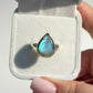 Blue Flash Labradorite Ring - Size Q