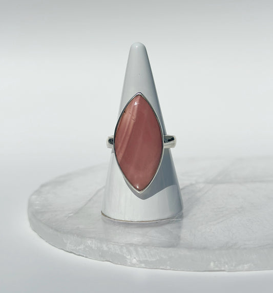 Australian Pink Opal Marquise Ring - Adjustable