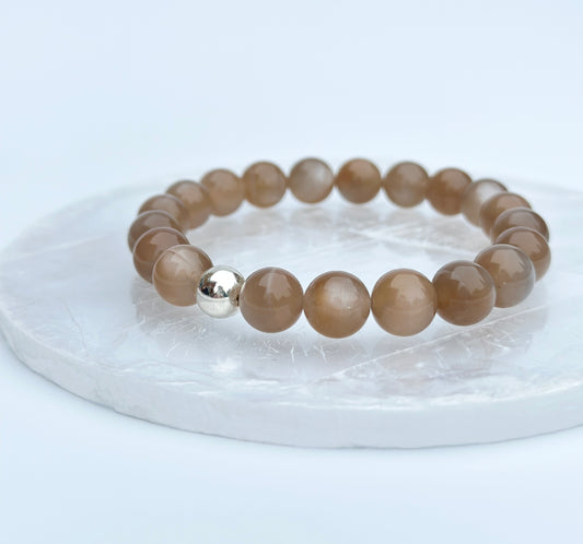 Peach Moonstone Bracelet