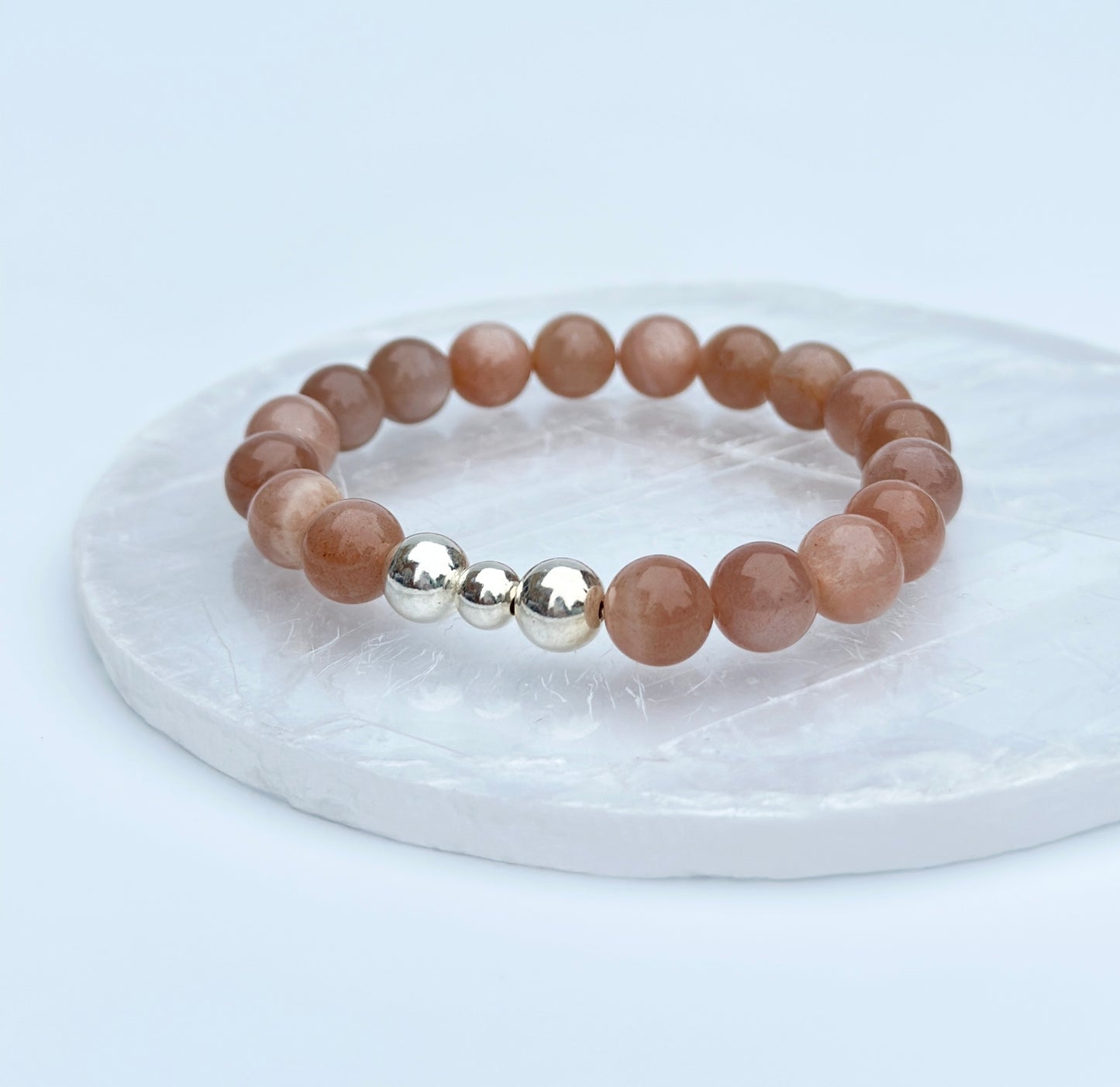 Peach Moonstone Bracelet