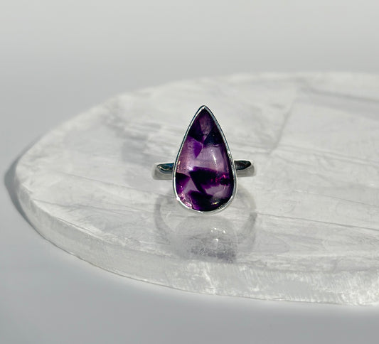 Trapiche Amethyst Ring - Size O