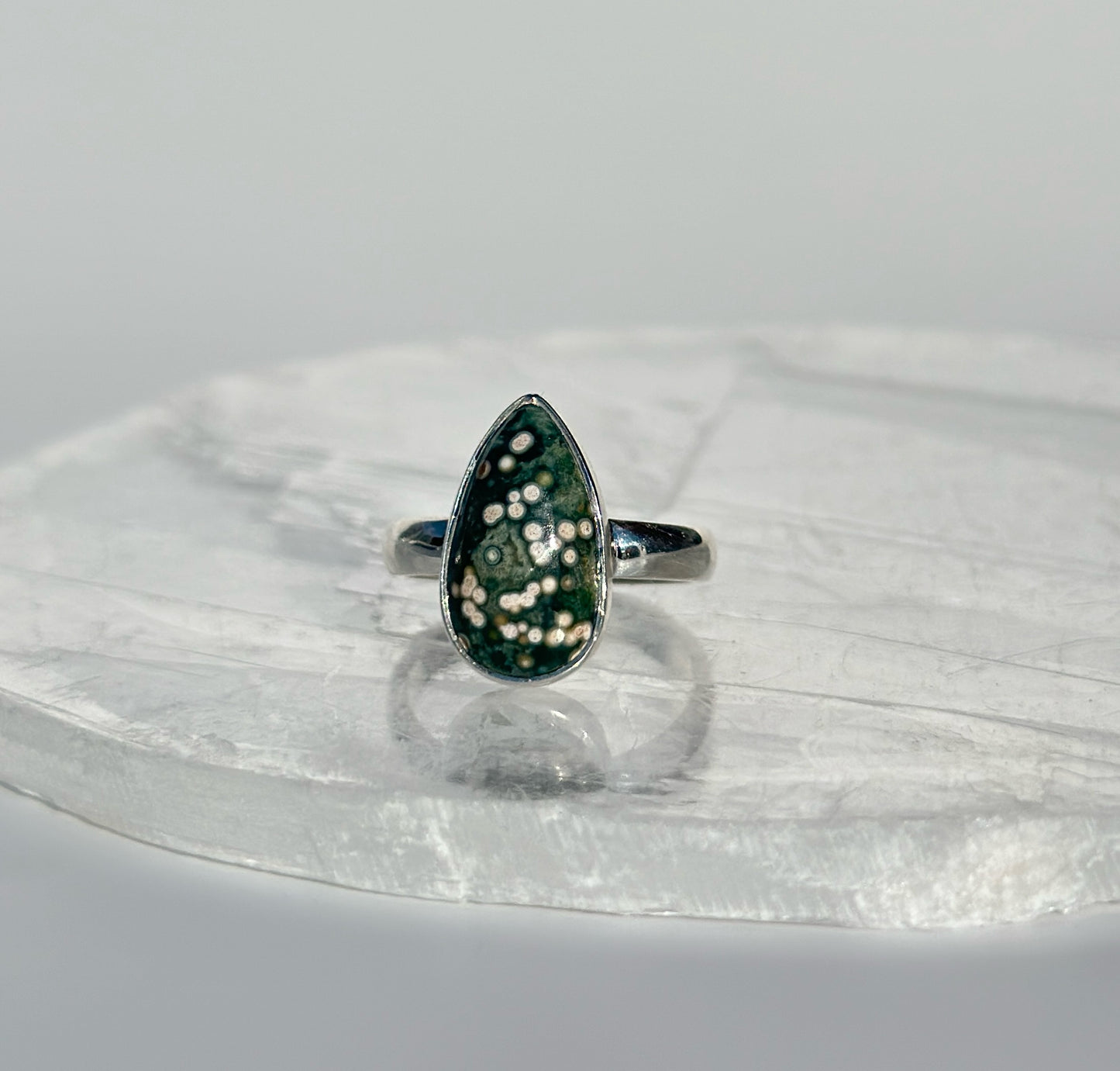 Orby Ocean Jasper Ring - Size Q