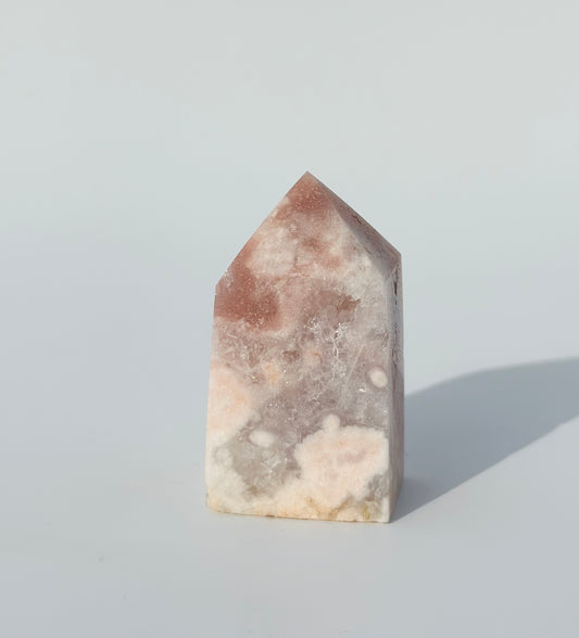 Pink Amethyst Flower Agate Point