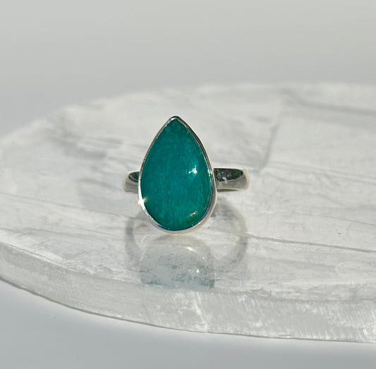 Amazonite Ring - Size O