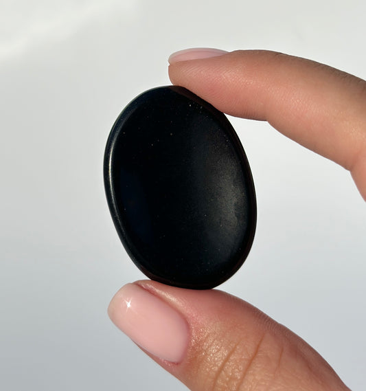 Black Obsidian Worry Stone