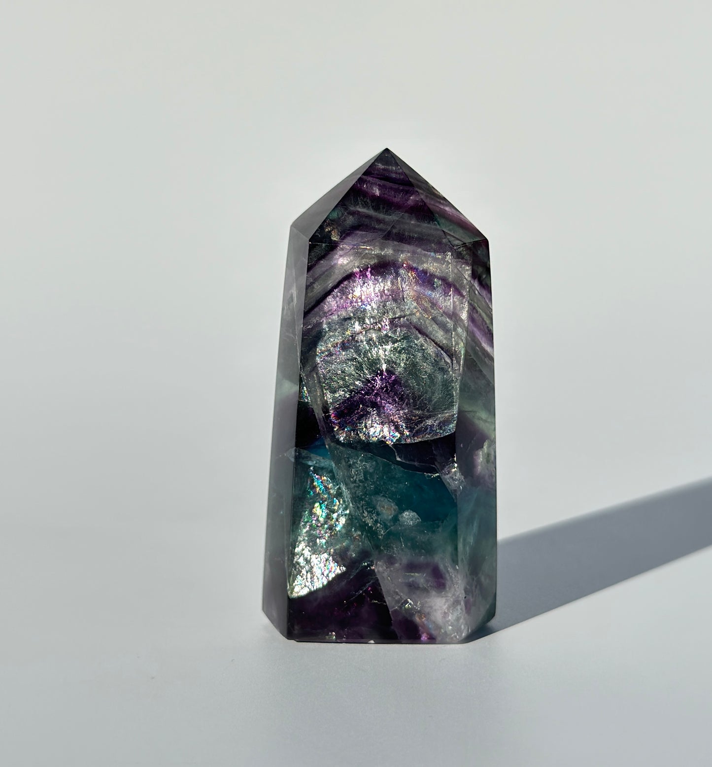 Rainbow Fluorite Point