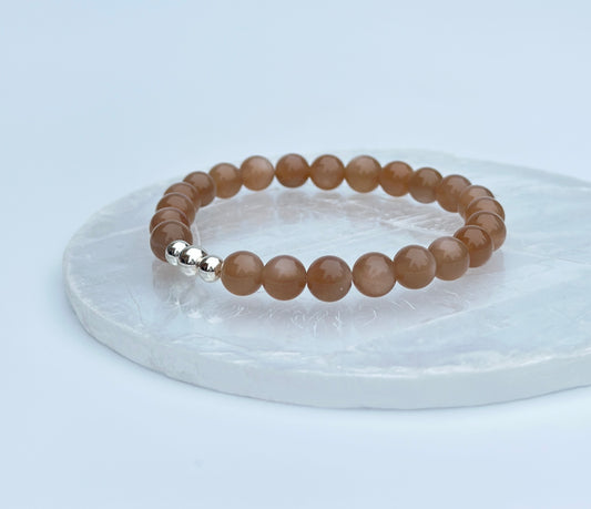 Peach Moonstone Bracelet