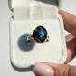 Blue Flash Labradorite Ring - Size Q