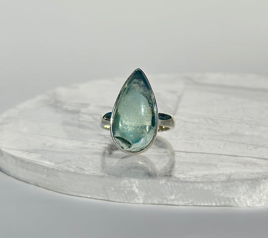 Green Fluorite Ring - Adjustable