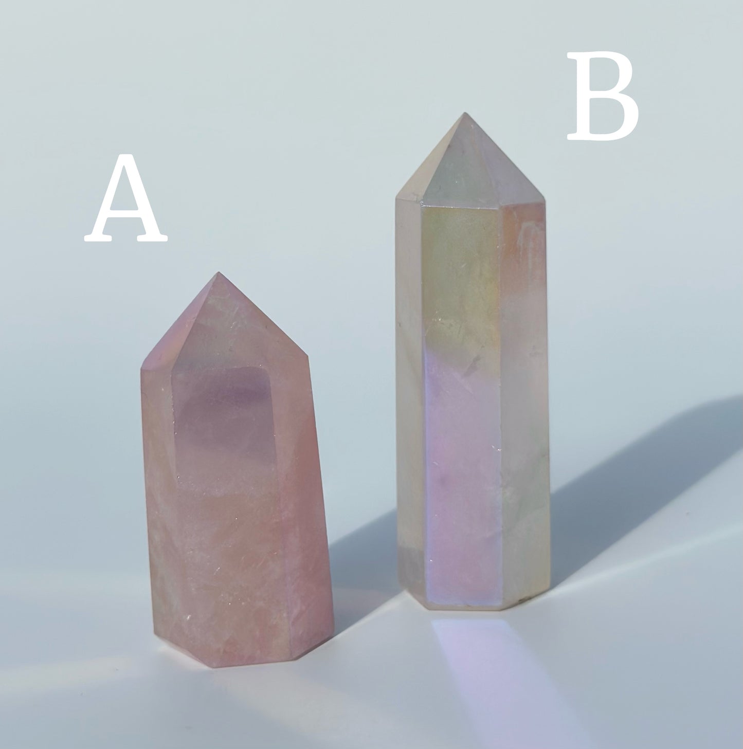 Aura Rose Quartz Point