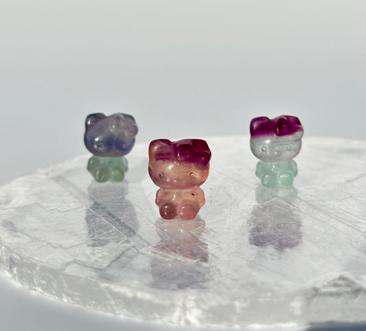 Mini Fluorite Hello Kitty