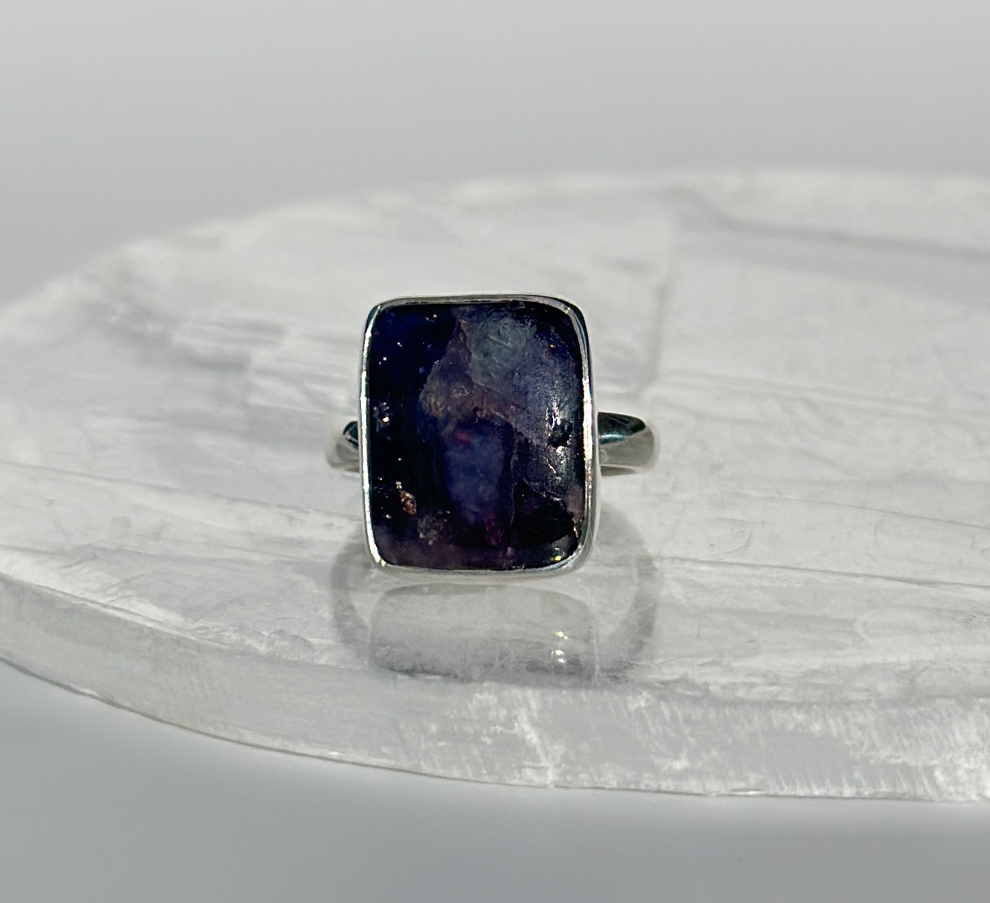 Bloodshot Iolite Ring - Adjustable