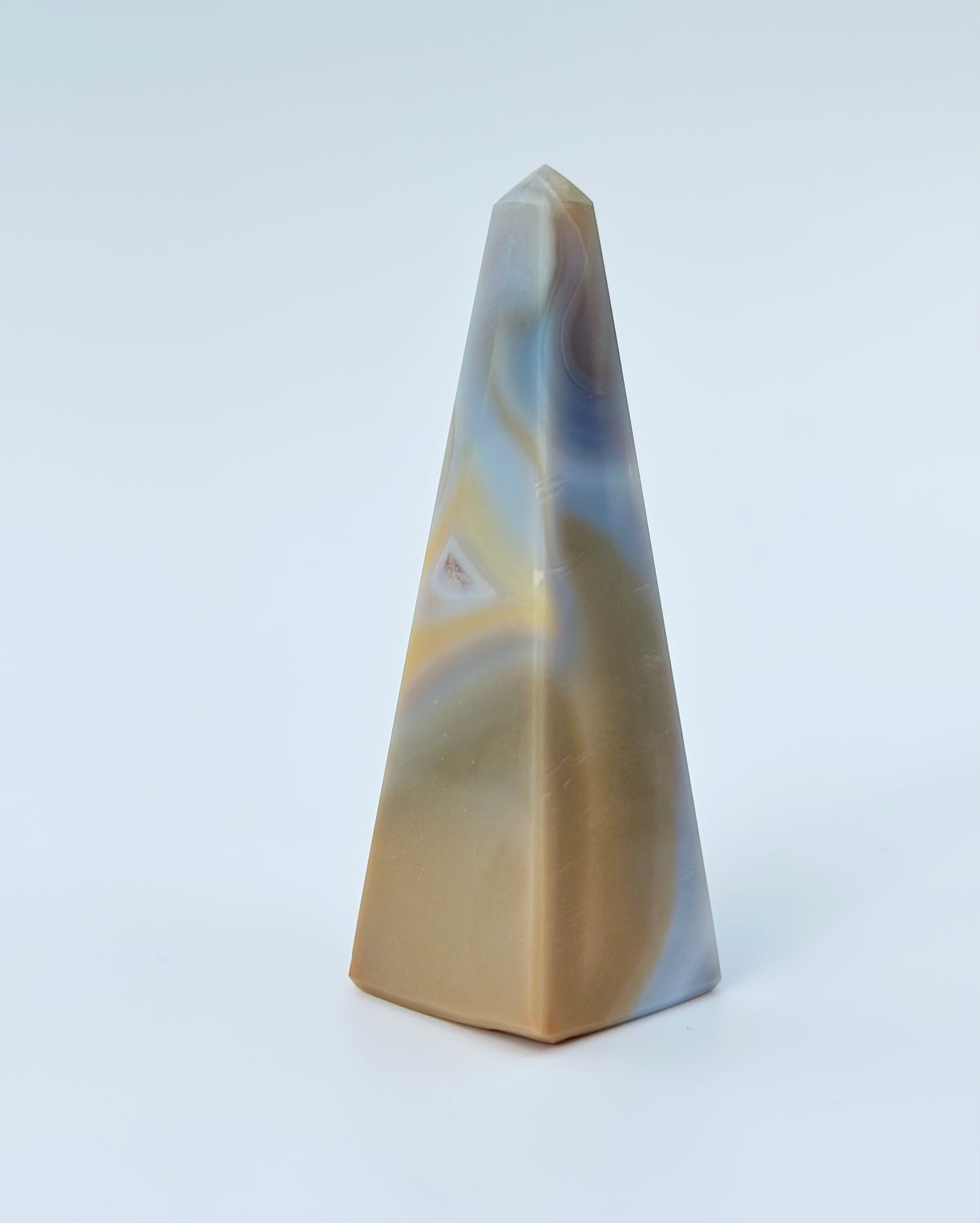 Golden Druzy Agate Obelisk