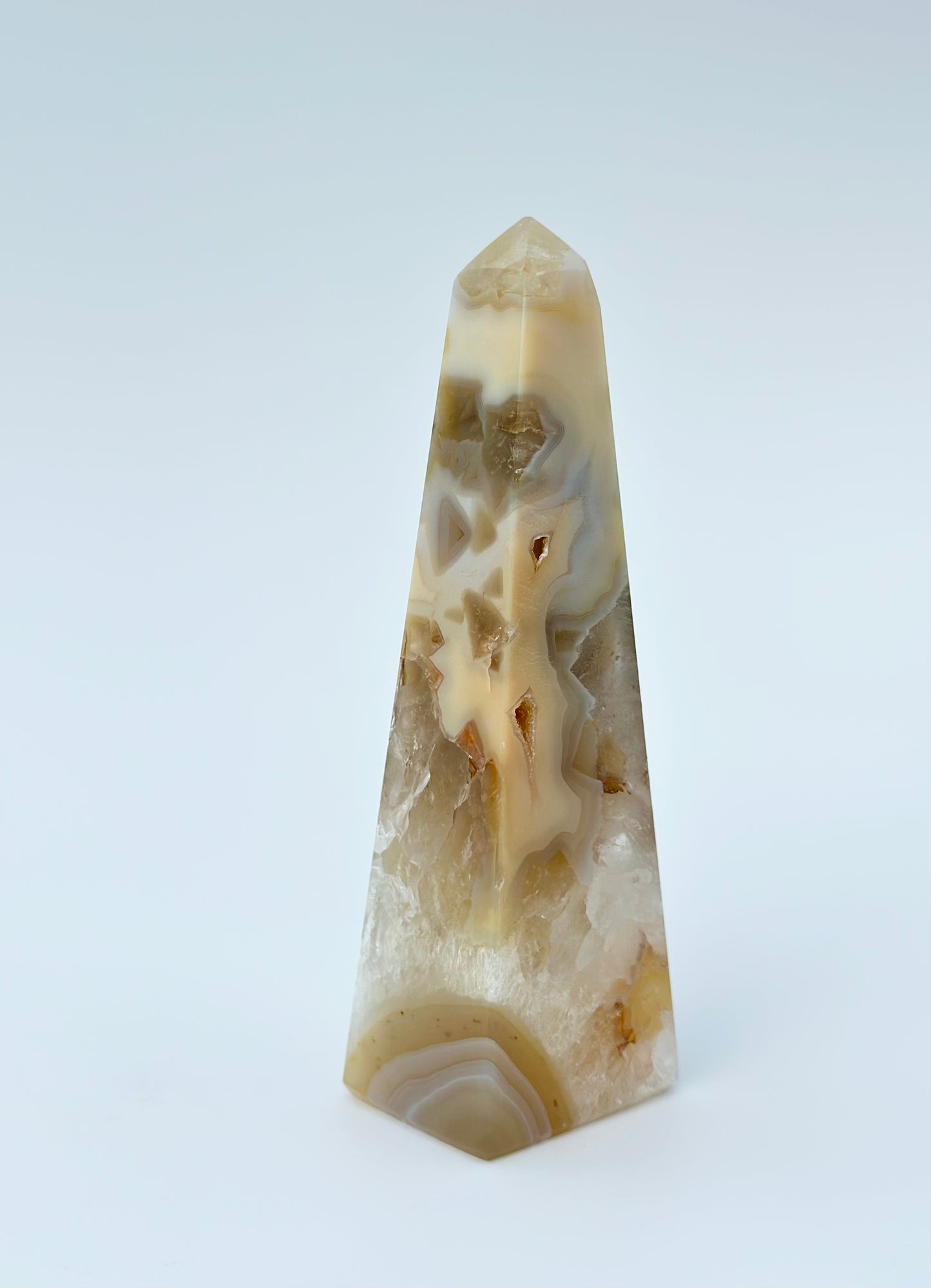 Golden Druzy Agate Obelisk