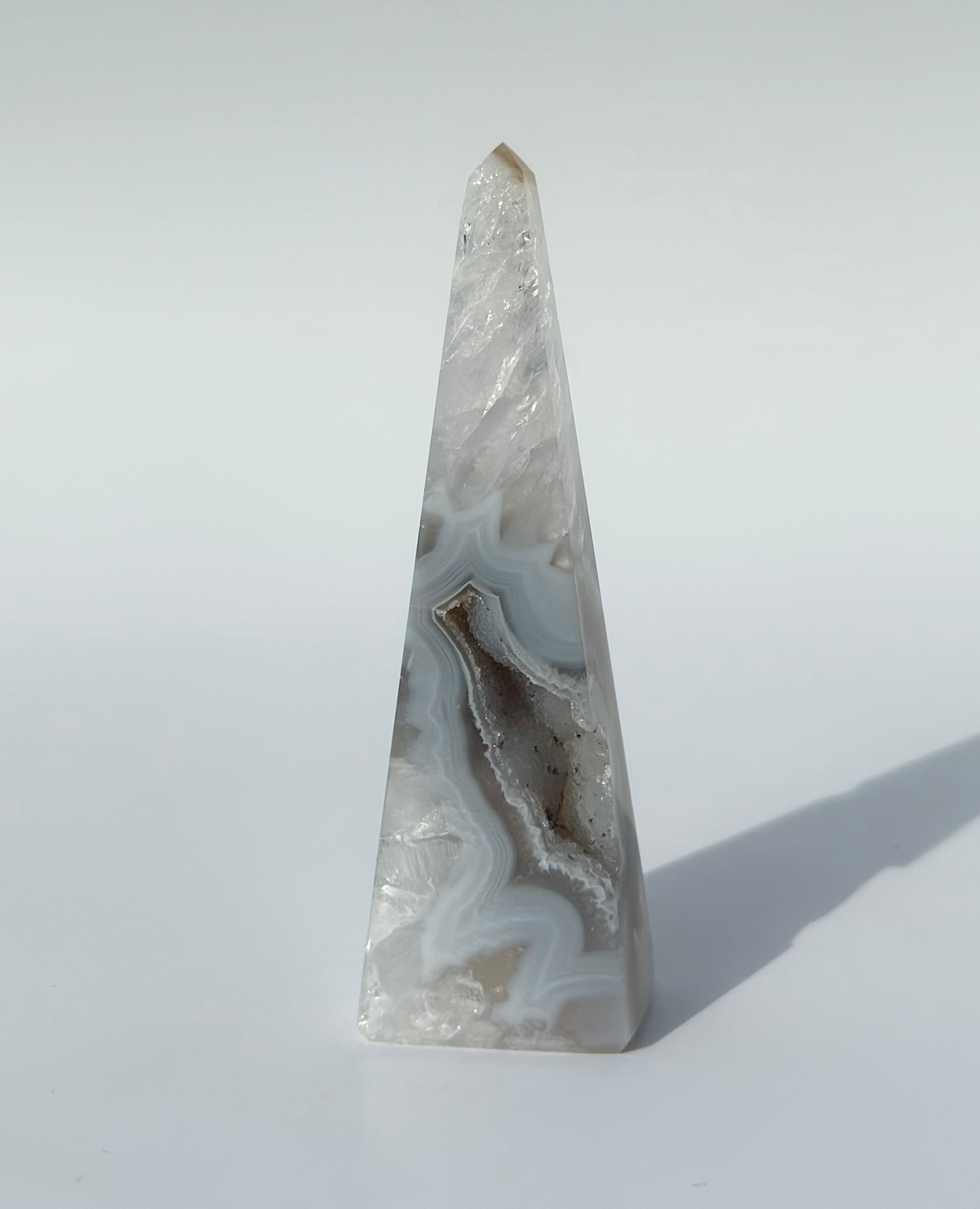 Druzy Agate Obelisk