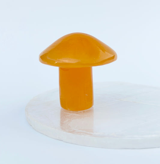 Orange Calcite Mushroom